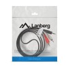 Lanberg mini jack 3.5mm (M) 3 pin -> 2X RCA (chinch) (M) cable 1.5m