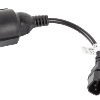 Lanberg extension power supply cable IEC 320 C14 -> Schuko (F) 20cm, black