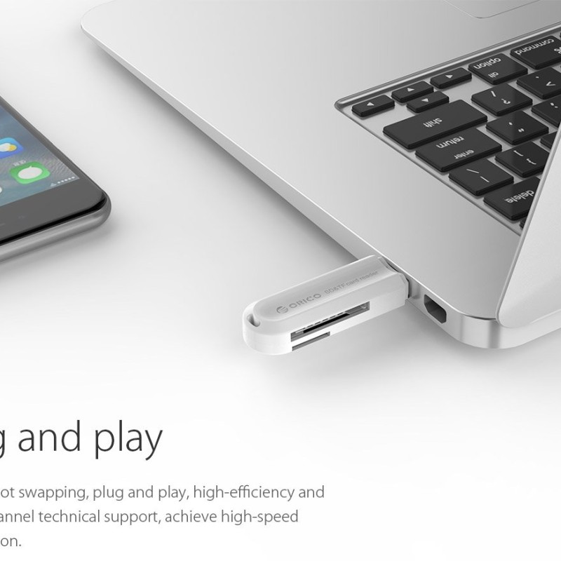 Orico четец на карти Card Reader USB3.0 Gray - CRS21-BK