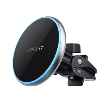 Acefast Стойка за телефон за кола Car phone holder - for Air vent, Wireless Magnetic Wireless Charging - D3 - Silver
