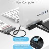 Orico хъб USB 3.0 HUB Clip Type 4 port - aux Micro-USB power input, Black - MH4PU-P-BK
