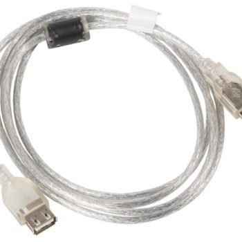 Lanberg extension cable USB 2.0 AM-AF,  1.8m, transparent ferrite