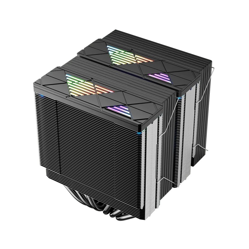 1stPlayer охладител CPU Cooler CRYO CY12LD Black - LGA1851/AM5, Dual-Tower, ARGB