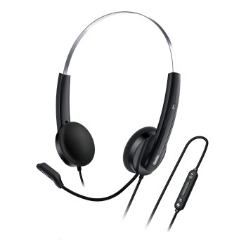 Genius слушалки с микрофон Headset HS-220U - AI, USB-C, Mic, Black