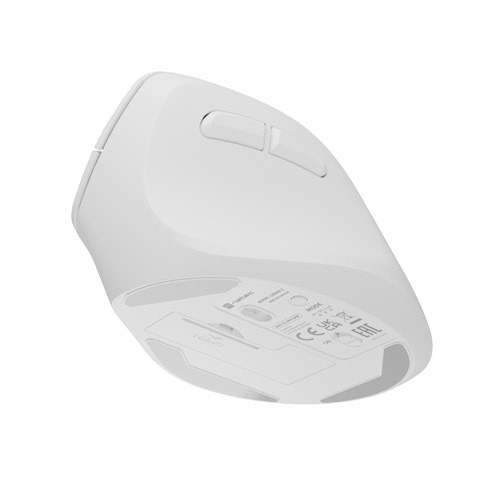 Natec Vertical Mouse Crake 2 Wireless, 2400DPI Bluetooth 5.2 + 2.4 GHz White