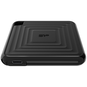 Silicon Power PC60 256GB Portable SSD SATAIII USB 3.2 Gen2 (Type-C) Portable SSD, R/W: up to 540MB/s; 500MB/s, Black