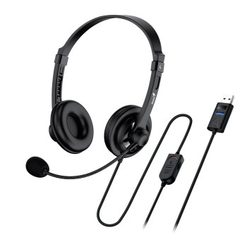 Genius слушалки с микрофон Headset HS-230U - USB, Mic, Black