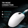 Ajazz професионална геймърска мишка AJ179 APEX - Wireless Gaming Mouse - 8K, Magnetic Charging Dock, White
