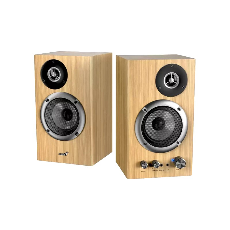 Genius тонколони Speakers 2.0 - SP-HF1812BT - 50W RMS, Bluetooth 5.3, Pine Wood