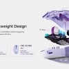 VXE професионална геймърска мишка Wireless Gaming Mouse Dragonfly V3 PRO - Huano Blue Glow V2, White