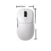 Ajazz професионална геймърска мишка AJ179 APEX - Wireless Gaming Mouse - 8K, Magnetic Charging Dock, White