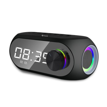 Тонколона Kisonli LP-2S, Bluetooth, Часовник, SD, FM, AUX, RGB, Черен - 22280