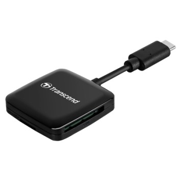Transcend SD/microSD Card Reader, USB 3.2 Gen 1, Black, Type C