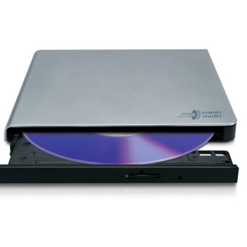 Hitachi-LG GP57ES40 Ultra Slim External DVD-RW, Super Multi, Double Layer, TV connectivity, Silver