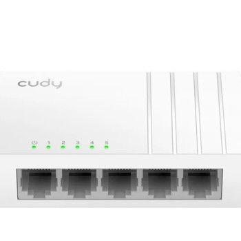 Cudy FS105D 5-Port 10/100 Mbps Desktop Switch, 5 10/100M RJ45 Ports, Desktop Plastic Case