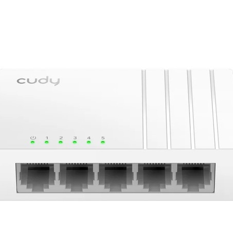 Cudy FS105D 5-Port 10/100 Mbps Desktop Switch, 5 10/100M RJ45 Ports, Desktop Plastic Case