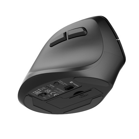 Natec Vertical Mouse Crake 2  BLUETOOTH 5.2 + 2.4GHZ BLACK 2400dpi, Left handed, black