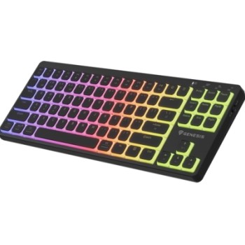 Genesis Gaming Keyboard Thor 430 TKL Wireless, US, RGB Mechanical Outemu Pink, Silent Slim, Black