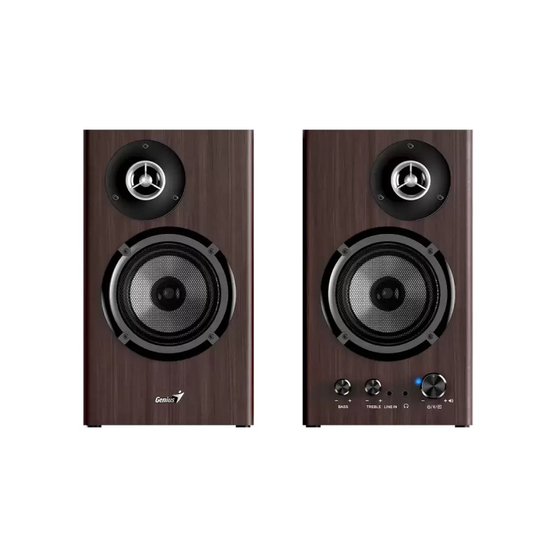 Genius тонколони Speakers 2.0 - SP-HF1812BT - 50W RMS, Bluetooth 5.3, Dark Brown