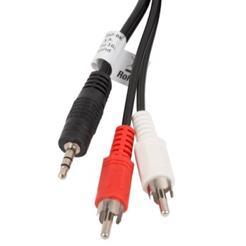 Lanberg mini jack 3.5mm (M) 3 pin -> 2X RCA (chinch) (M) cable 5m