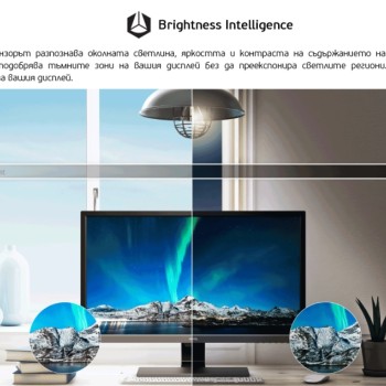 BenQ GW2283, 21.5'' IPS LED, 5ms, 1920x1080 FHD, Stylish Eye Care Monitor, 72% NTSC, Flicker-free, B.I., LBL, 1000:1, DCR 20M:1, 8 bit, 250cd/m2, HDMI x2, VGA, Audio Line In, Speakers, Tilt, Slim Bezel Design, Black
