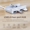 Orico хъб USB 3.0 HUB Clip Type 4 port - Aluminum - MH4PU-SV