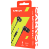CANYON Stereo earphones with microphone, Black