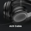 HiFuture FutureTour Black, Active Noise Canceling, 25-Hour Playtime, Memory Protein Foam Cover, Crystal-Clear Call, Wireless 5.2, AUX Cable