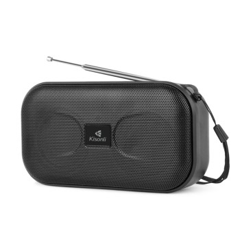 Тонколона Kisonli SC-01, Bluetooth, FM, AUX, Черен - 22261