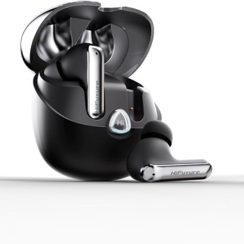 HiFuture SonicAir Black, 4MICS ENC, 35 Hours Playtime,  Wireless 5.3, 10MM Driver, Soft Bass, Comfort Fit