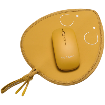 TUCANO TOPO Mouse Pad with Wireless Mouse, Yellow