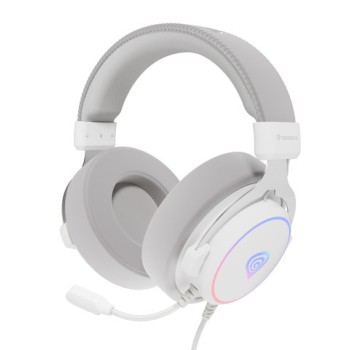 Genesis Headset Neon 764 with microphone, RGB illumination, USB, White