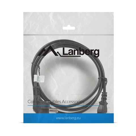 Lanberg CEE 7/7 -> IEC 320 C13 power cord 1.8m VDE, black