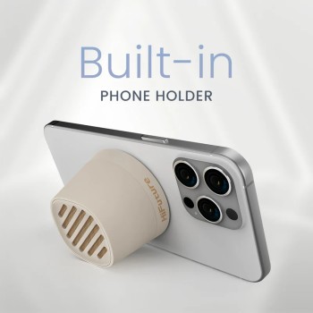 HiFuture Mega S Latte, Bluetooth 5.4, MagSafe, 5W Output, Built-in MIC support Handsfree, Pair to Play (TWS Mode), Up to 10 Hours Playtime, Wireless Charge (7.5W-15W), Phone Holder