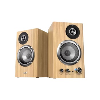 Genius тонколони Speakers 2.0 - SP-HF1812BT - 50W RMS, Bluetooth 5.3, Pine Wood