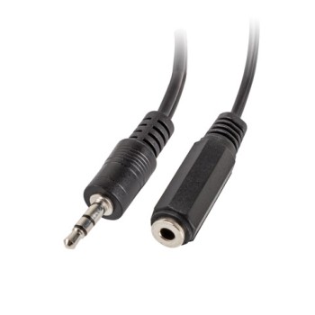 Lanberg adapter jack stereo (M) -> jack stereo (F) X2 10cm, black