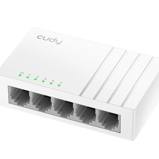 Cudy FS105D 5-Port 10/100 Mbps Desktop Switch, 5 10/100M RJ45 Ports, Desktop Plastic Case
