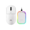 MCHOSE професионална геймърска мишка A7 V2 Ultra White - Wireless Gaming Mouse - Dual 8K, Omron Mechanical