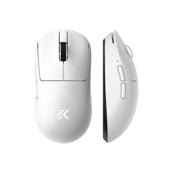 MCHOSE професионална геймърска мишка A7 V2 Ultra White - Wireless Gaming Mouse - Dual 8K, Omron Mechanical
