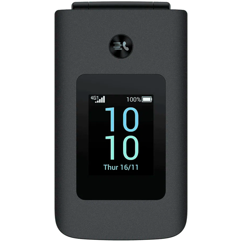 TCL ONETOUCH 4043 Flip Phone, 3.2'' Main + 1.77'' External Display, 2MP Camera, 4G VoLTE, Dual SIM, 1380mAh