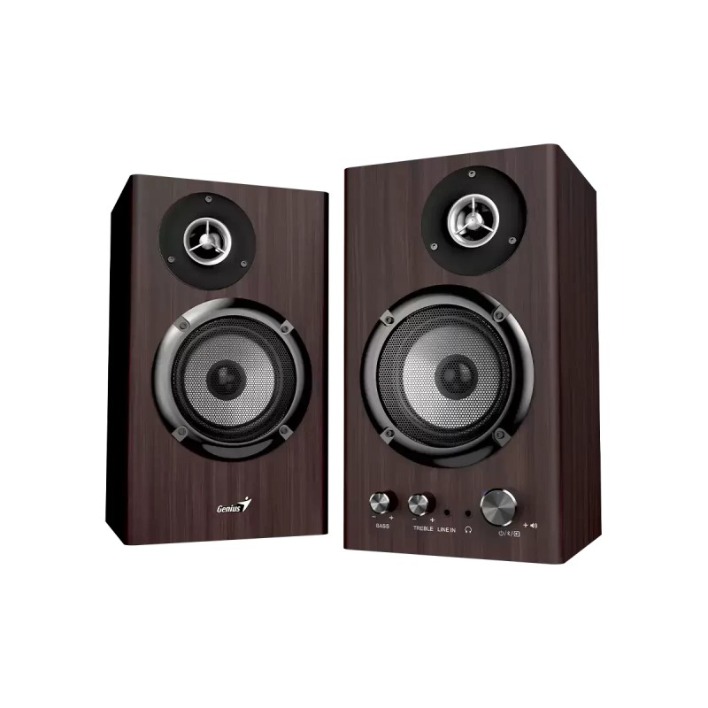 Genius тонколони Speakers 2.0 - SP-HF1812BT - 50W RMS, Bluetooth 5.3, Dark Brown