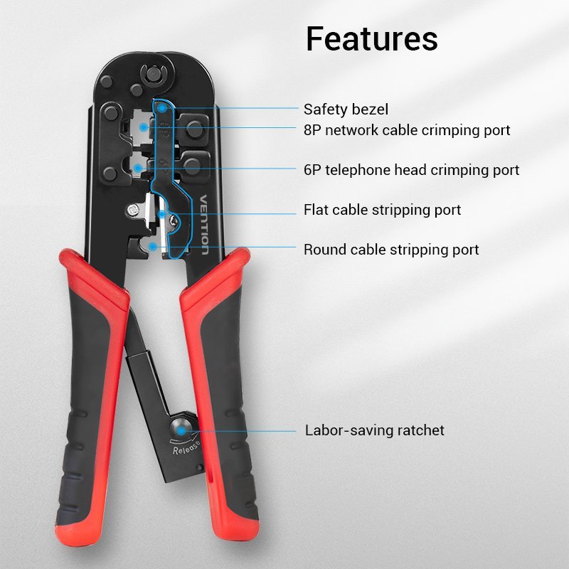Vention Клещи за кримпване Multi-Fuction Crimping Tool - KEAB0