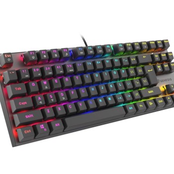 Genesis Mechanical Gaming Keyboard Thor 303 TKL RGB Backlight Red Switch US Layout Black