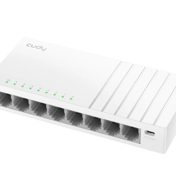 Cudy FS108D 8-Port 10/100 Mbps Desktop Switch, 8 10/100M RJ45 Ports, Desktop Plastic Case