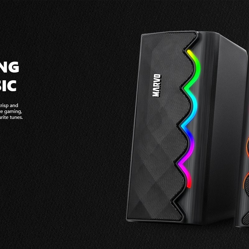 Marvo Тонколони Gaming Speakers 2.0 6W Bluetooth RGB - MARVO-SG-269