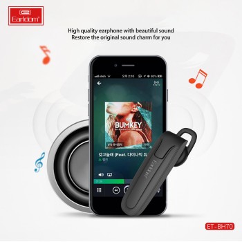 Bluetooth слушалка Earldom ET-BH70, Handsfree, Черен – 17908
