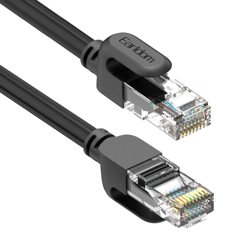 Кабел Earldom ET-NW1 LAN - LAN, CAT6 UTP, 3м, Черен - 18388