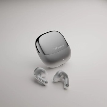 HiFuture ChromeBuds Titanium, Metallic Charge Case, 4 MICS ENC, Wireless 5.4, Up to 6 Hours Battery Life by one charge, IPX5, Ultra Bass, Up to 30 Hours Battery Life Combined