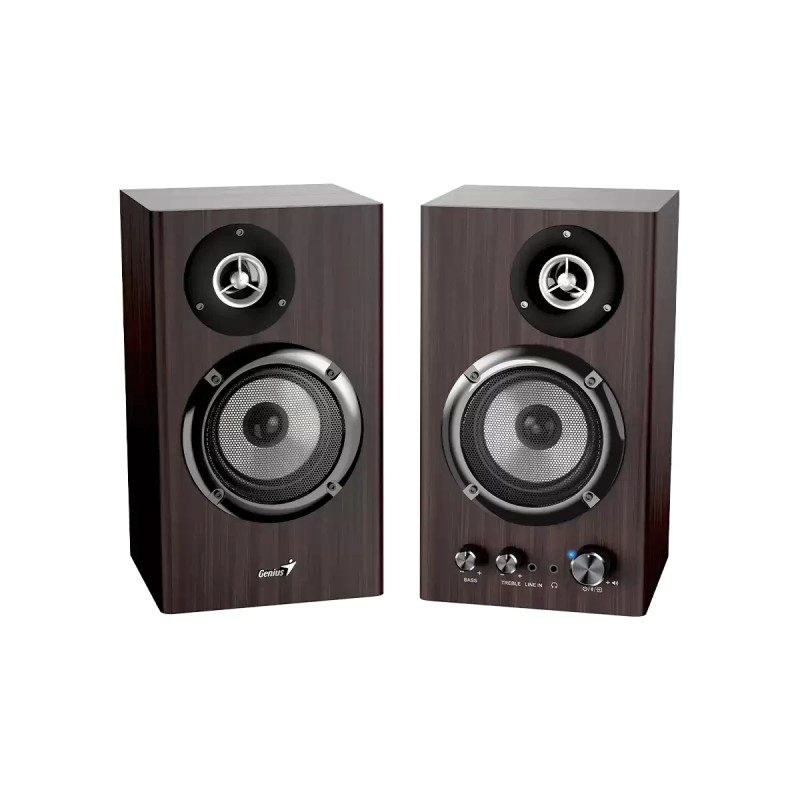 Genius тонколони Speakers 2.0 - SP-HF1812BT - 50W RMS, Bluetooth 5.3, Dark Brown