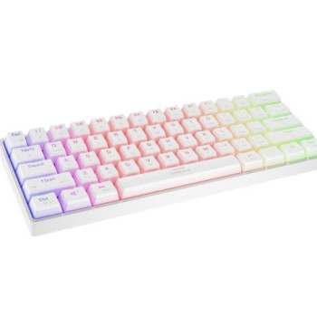 Genesis Mechanical Gaming Keyboard Thor 660 G2 Wireless RGB Backlight WHITE GATERON RED